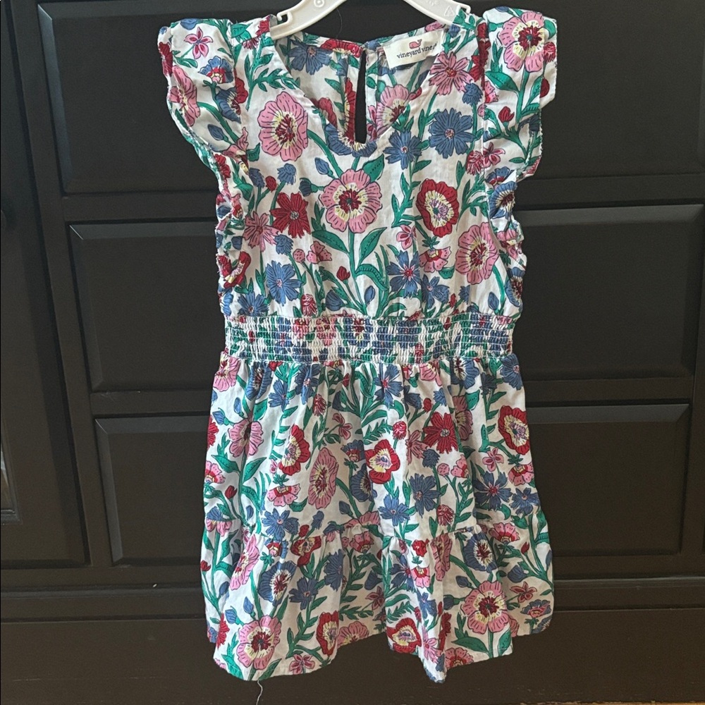 Vineyard Vines Little Girls Vibrant Colorful Floral Dress Size 3T